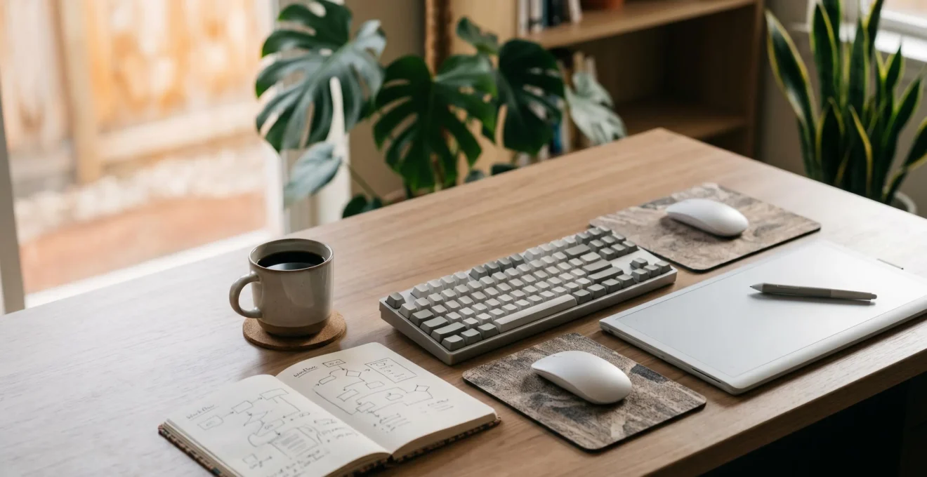 A creative professional's workspace showing the evolution from beginner to advanced editing tools without limiting future growth potential